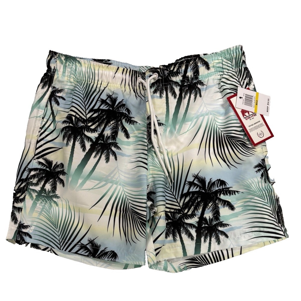 Ring Of Fire Men's Med Board Shorts Swim Trunks Tropical Vacation‎ Resort Beach